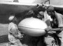 Photograph of P-51 drop tank being loaded