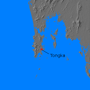 Relief map of Phuket Island