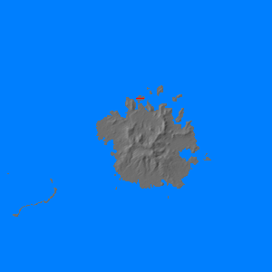 Digital relief map of Ponape