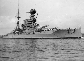 Photograph of HMS Barham, a Queen Elizabeth class battleships