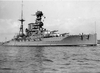 Photograph of HMS Barham, a Queen Elizabeth class battleships