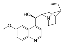 Chemical structure of
      quinine