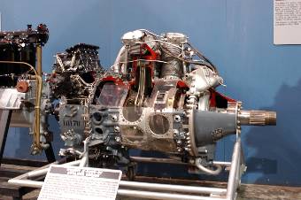 Photograph of R-3350 Wright Cyclone aircraft engine