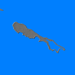 Relief map of Rennell Island and surroundings