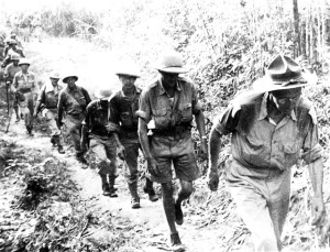 Photograph of Stilwell's headquarters retreating from Burma