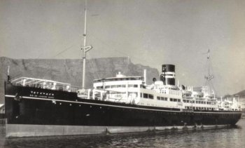 Photograph of Rio de Janeiro Maru in prewar colors