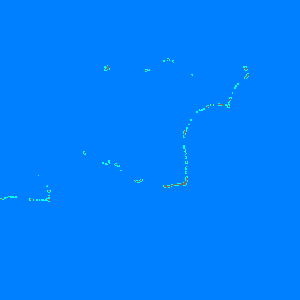 Digital relief map of Marshall Islands