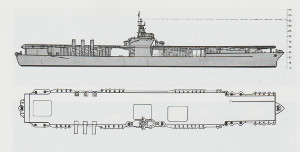 Schematic diagram of fleet carrier Ranger