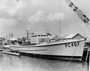 Photograph of PC-497 before being redesignated SC-497