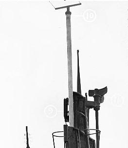 Photograph of SD air warning radar antenna