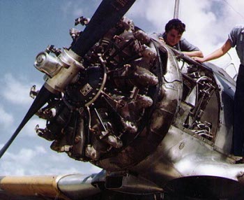 Photograph of R-1340 aircraft engine