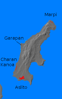 Digital relief map of Saipan