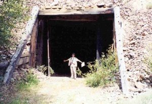 Photograph of tungsten mine in Salmon district