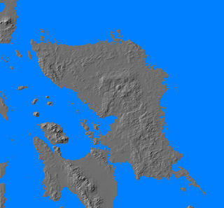 Digital relief map of Samar