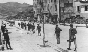 Photograph of Sasebo during the American occupation operation