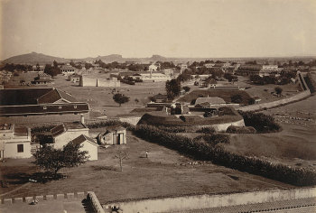 Photograph of fortifications at
        Secunderabad