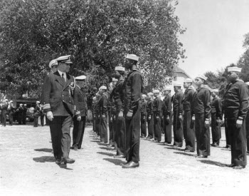 Photograph of African-American sailors training at the Service School