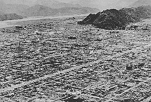 Photograph of Shizuoka after fire bombing