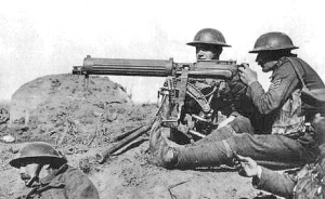 Photograph of Vickers machine
                gun