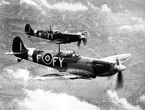 Photograph of Spitfires in flight