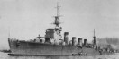 Forward view of Sendai class light cruiser