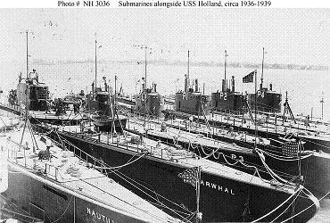Photograph of a nest of submarines