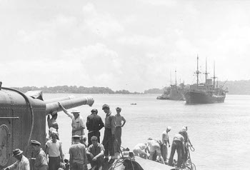 Photograph of Tjilatjap harbor