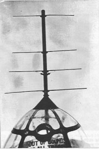 Photograph of Yagi nose antenna of Type 6 mark 4 Mod 3 airborne radar