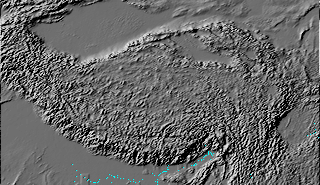 Relief map of Tibet