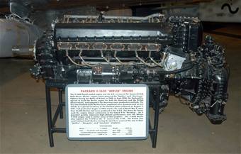 Photograph of V-1650 Packard-Merlin engine