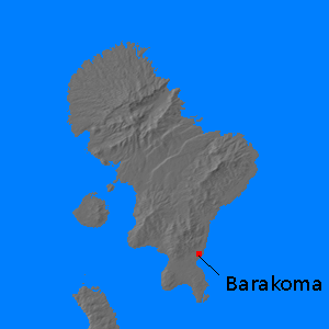 Digital relief map of Vella Lavella