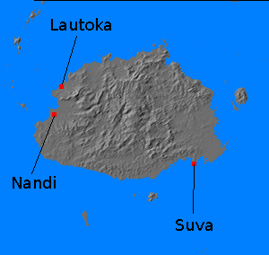 Relief
        map of Viti Levu